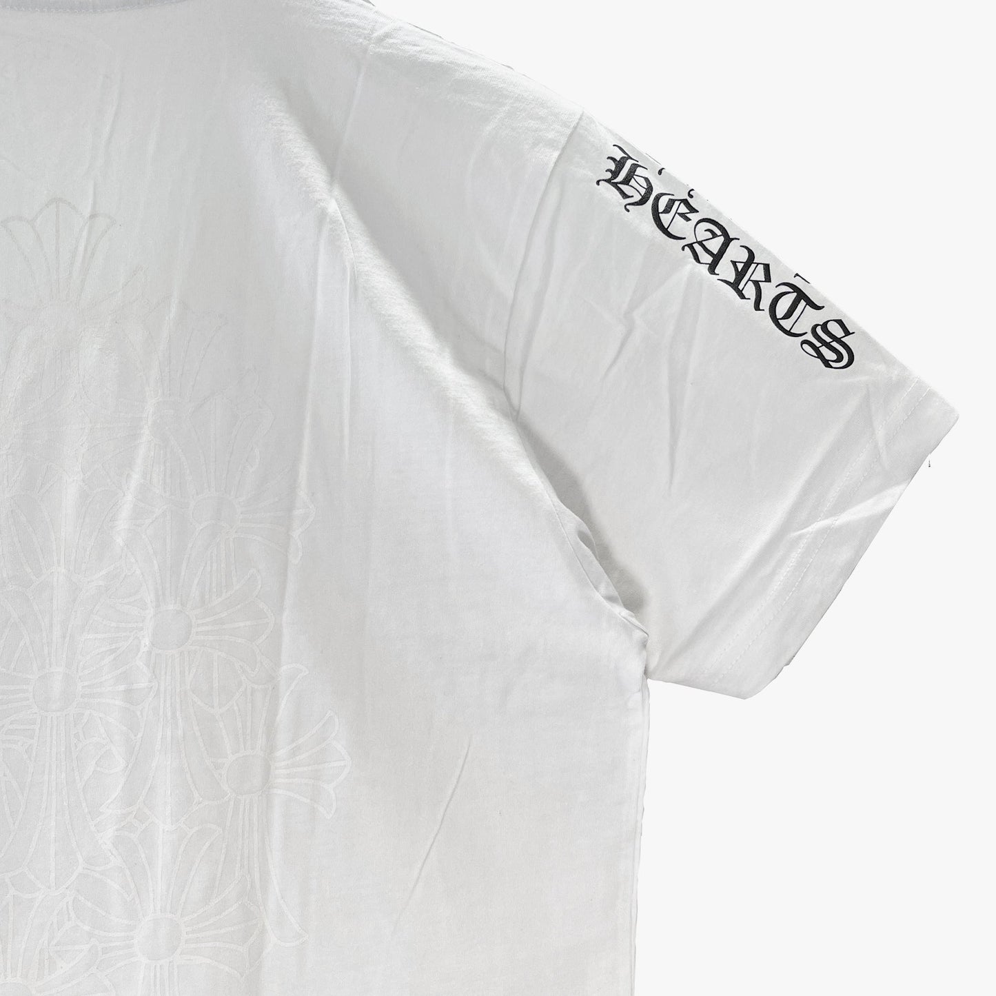 Chrome Hearts White Cross Logo Short Sleeve T-shirt - SHENGLI ROAD MARKET