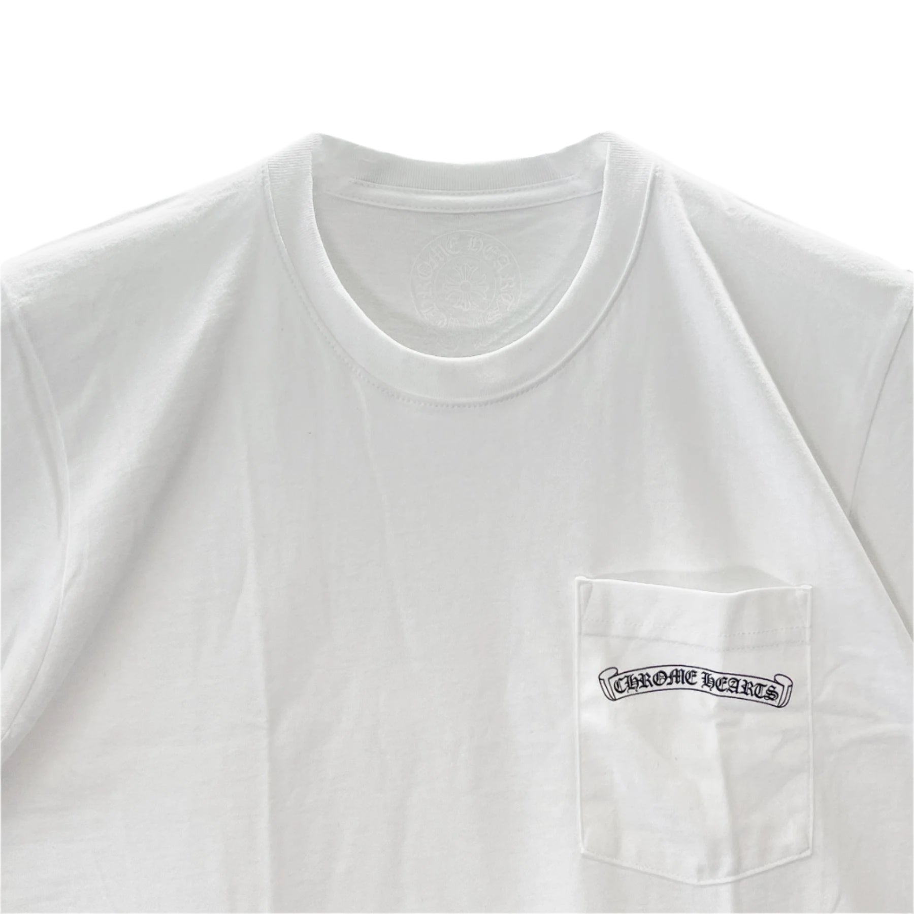 Chrome Hearts White Cross Logo Short Sleeve T-shirt - SRM
