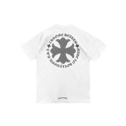 Chrome Hearts White Cross Script Logo Short Sleeve Tee - SHENGLI ROAD MARKET