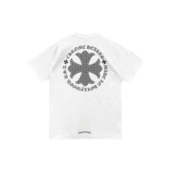 Chrome Hearts White Cross Script Logo Short Sleeve Tee - SHENGLI ROAD MARKET