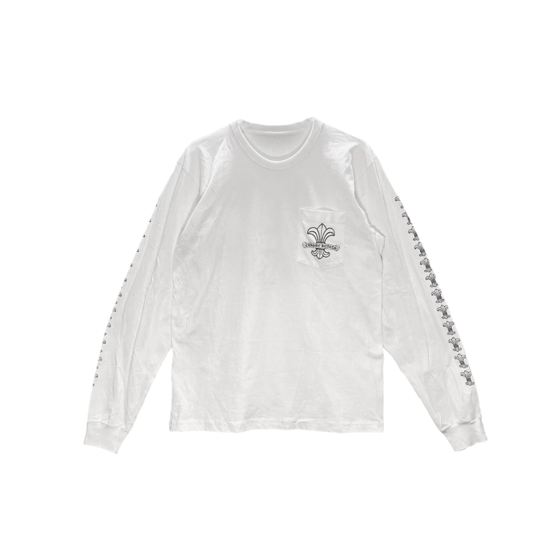 Chrome Hearts White Fleur Logo Long Sleeve Tshirt - SRM
