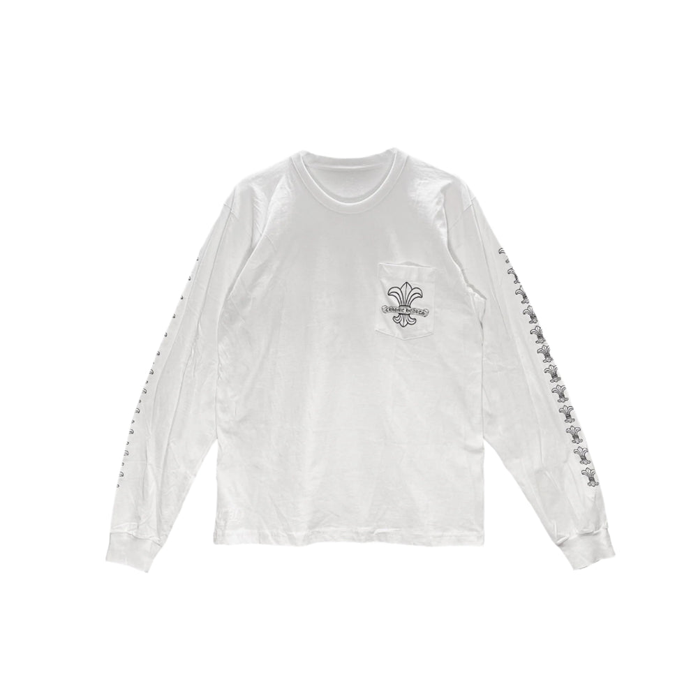 Chrome Hearts White Fleur Logo Long Sleeve Tshirt - SHENGLI ROAD MARKET