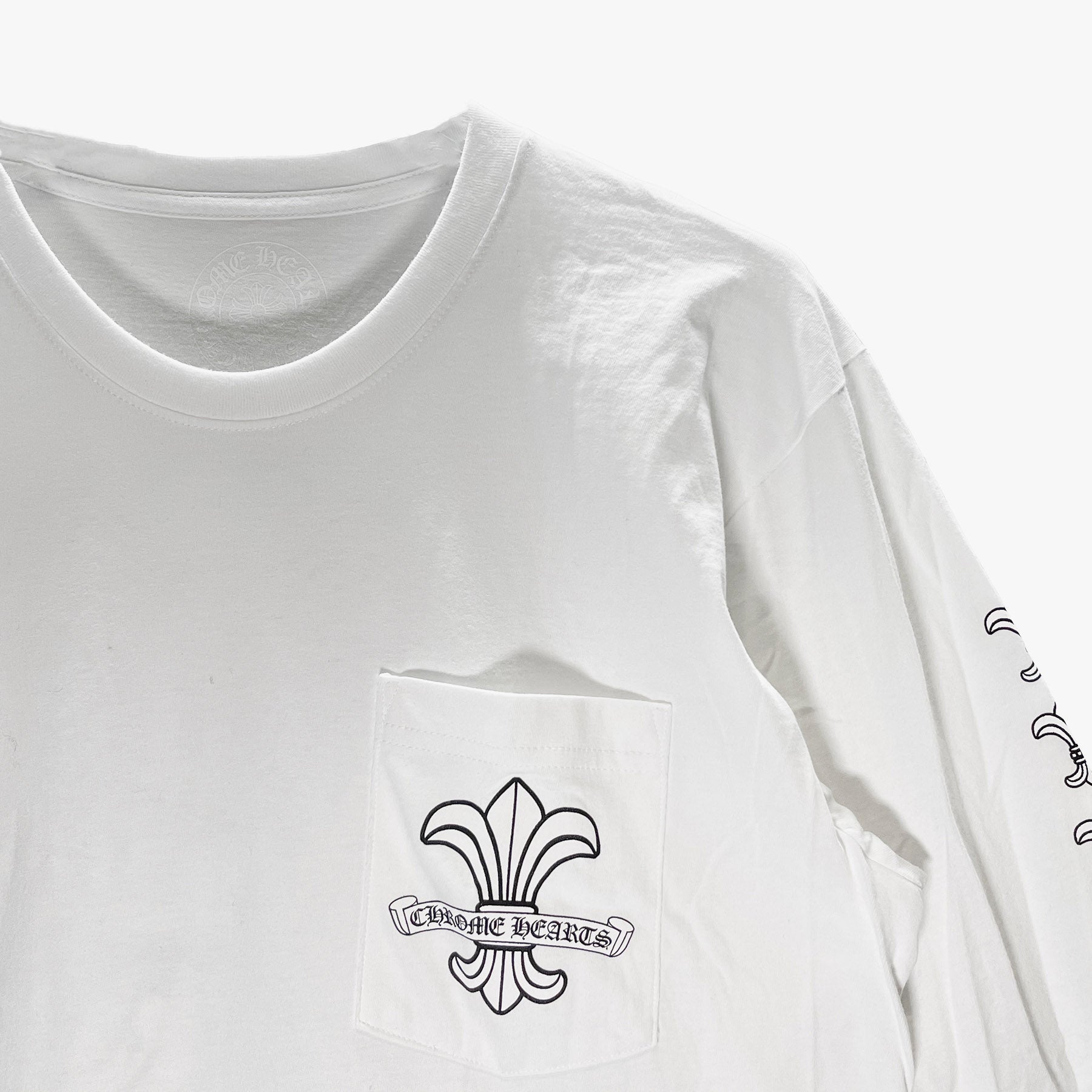 Chrome Hearts White Fleur Logo Long Sleeve Tshirt - SHENGLI ROAD MARKET