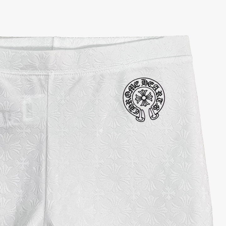 Chrome Hearts White Horseshoe Logo Biking Shorts - SHENGLI ROAD MARKET