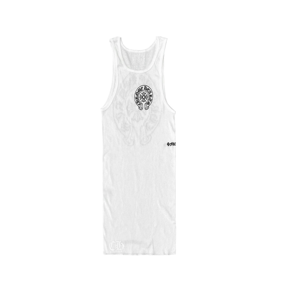 Chrome Hearts White Horseshoe Logo Tanktop - SHENGLI ROAD MARKET