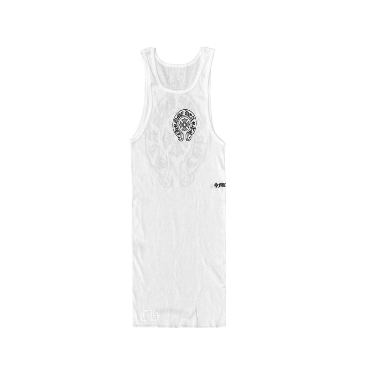 Chrome Hearts White Horseshoe Logo Tanktop - SHENGLI ROAD MARKET