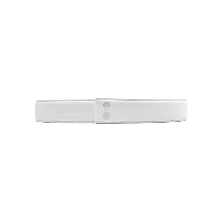 Chrome Hearts White Leather Belt - SHENGLI ROAD MARKET