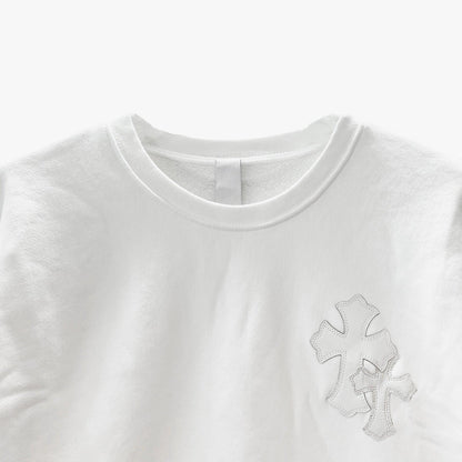 Chrome Hearts White Leather Cross Sweatshirt - SHENGLI ROAD MARKET