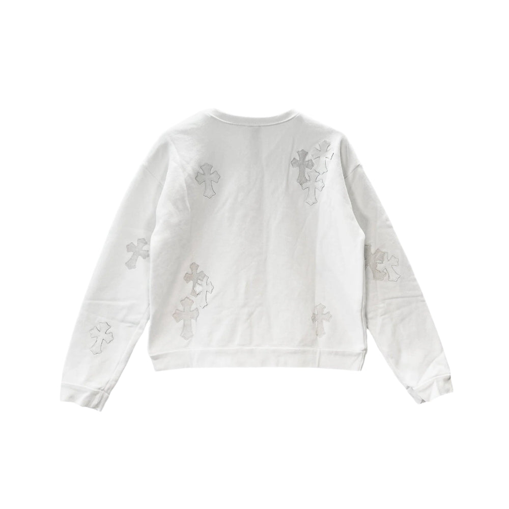 Chrome Hearts White Leather Cross Sweatshirt - SHENGLI ROAD MARKET