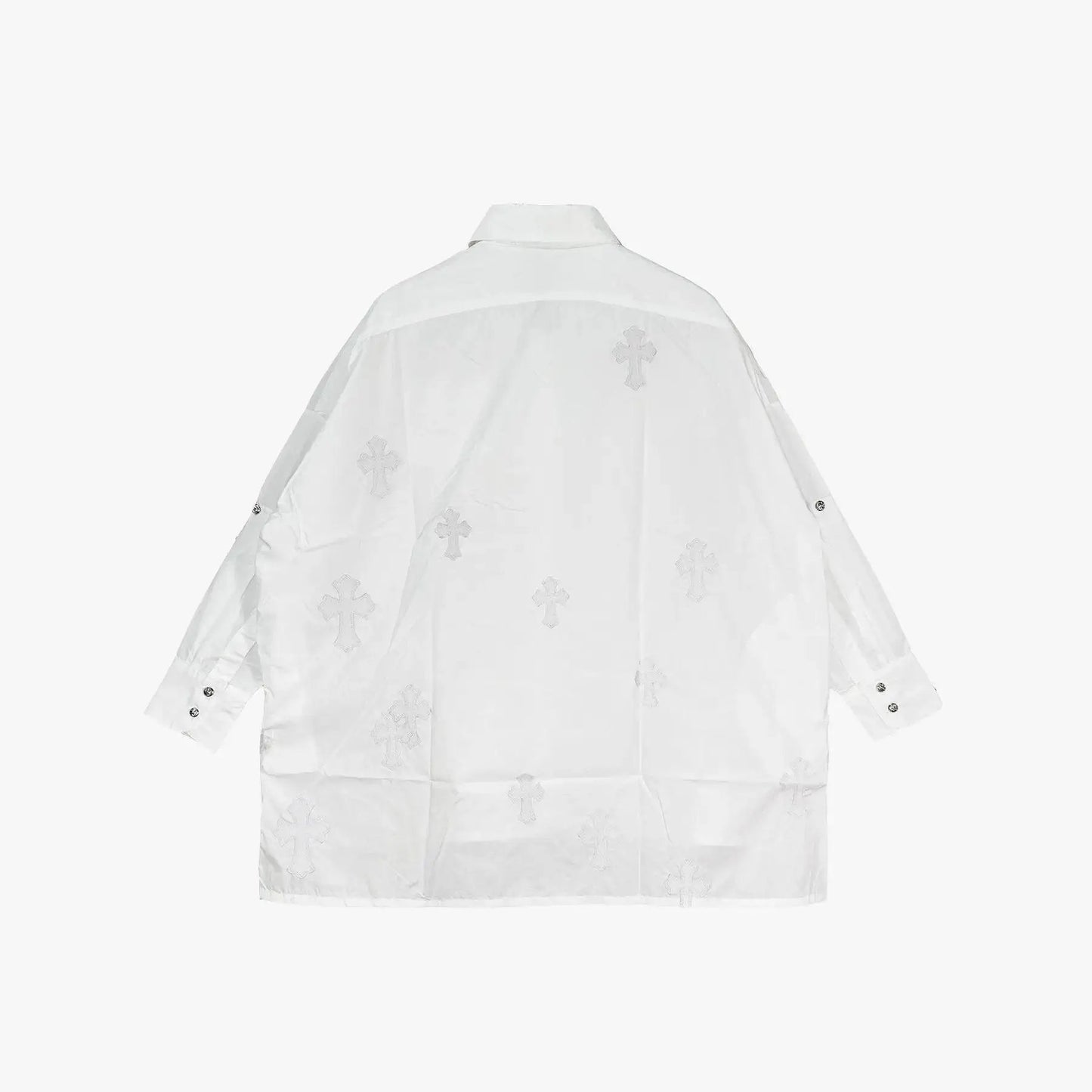 Chrome Hearts White Patent Leather Cross Relax fit Shirt - SHENGLI ROAD MARKET