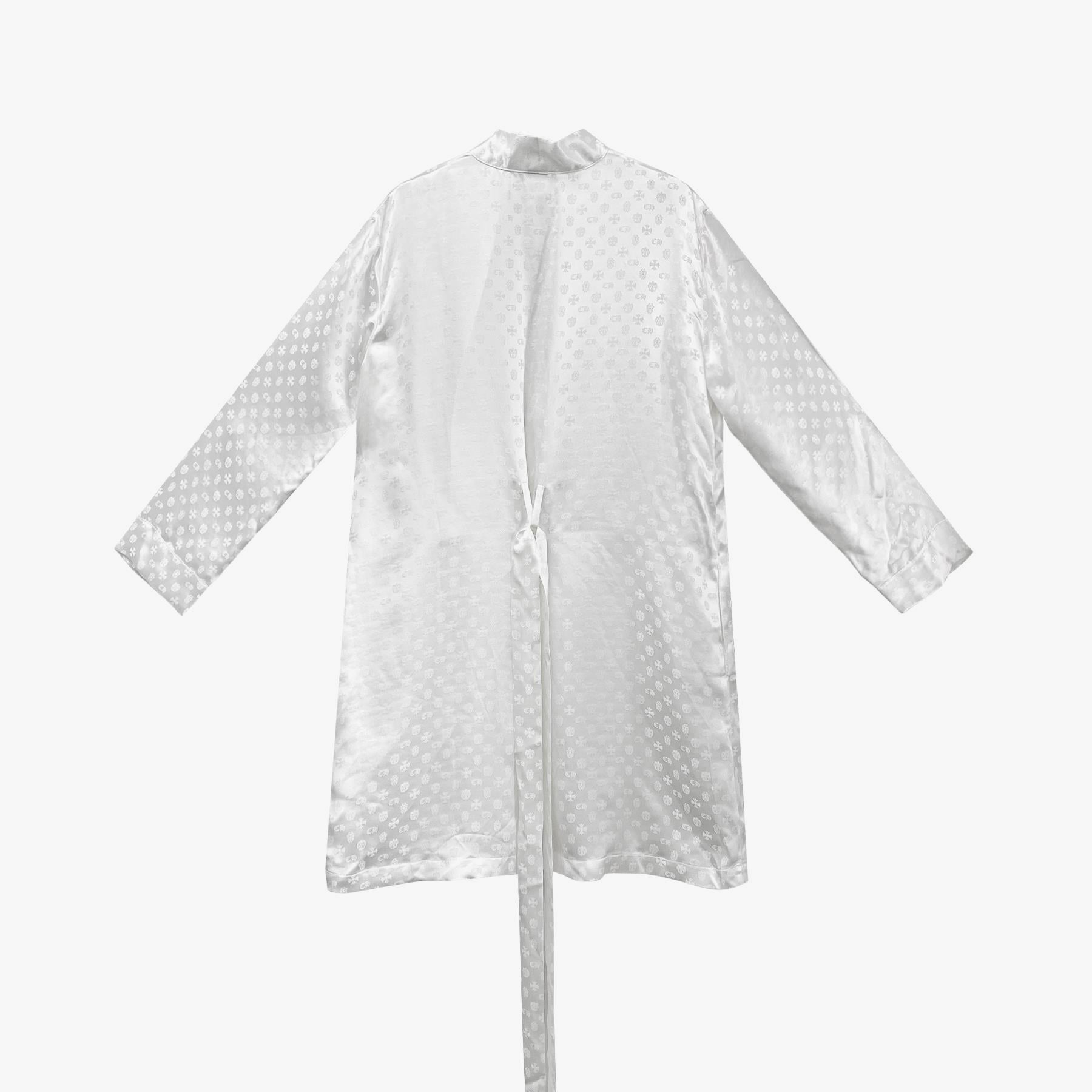 Chrome Hearts White Silk Pajama Nightgown - SHENGLI ROAD MARKET