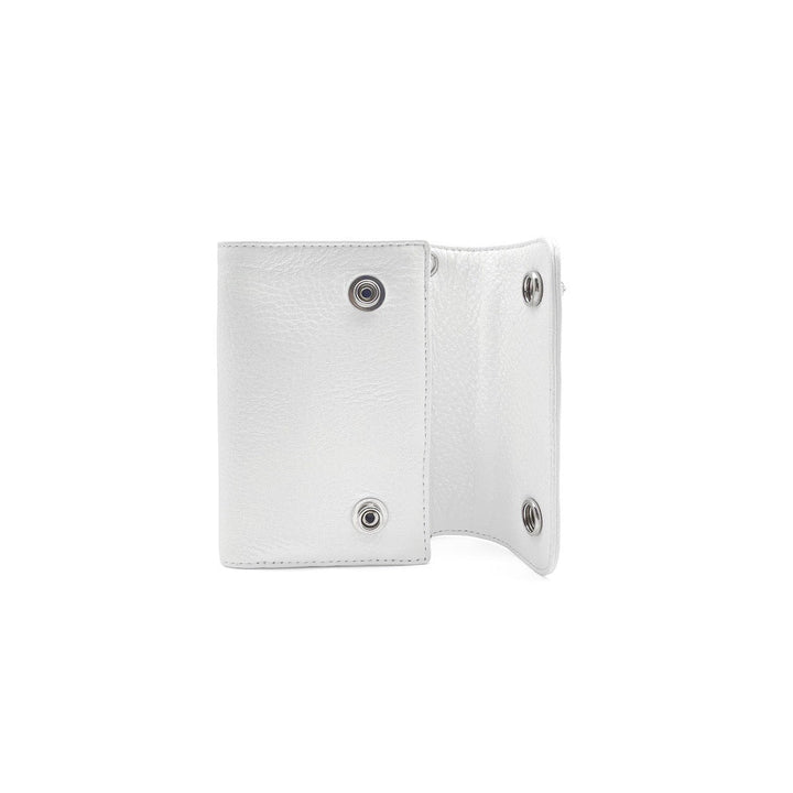 Chrome Hearts White Silver Buttons Folded Wallet Card Holder - SHENGLI ROAD MARKET