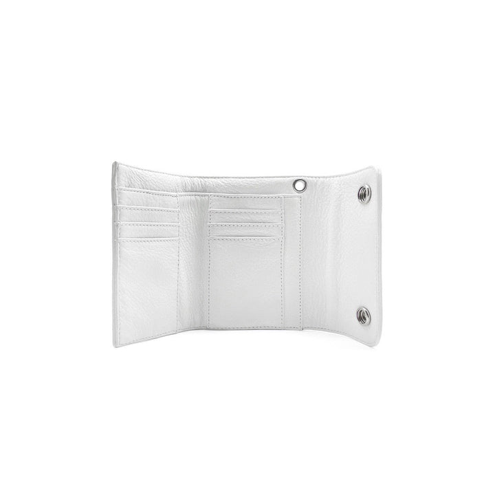 Chrome Hearts White Silver Buttons Folded Wallet Card Holder - SHENGLI ROAD MARKET