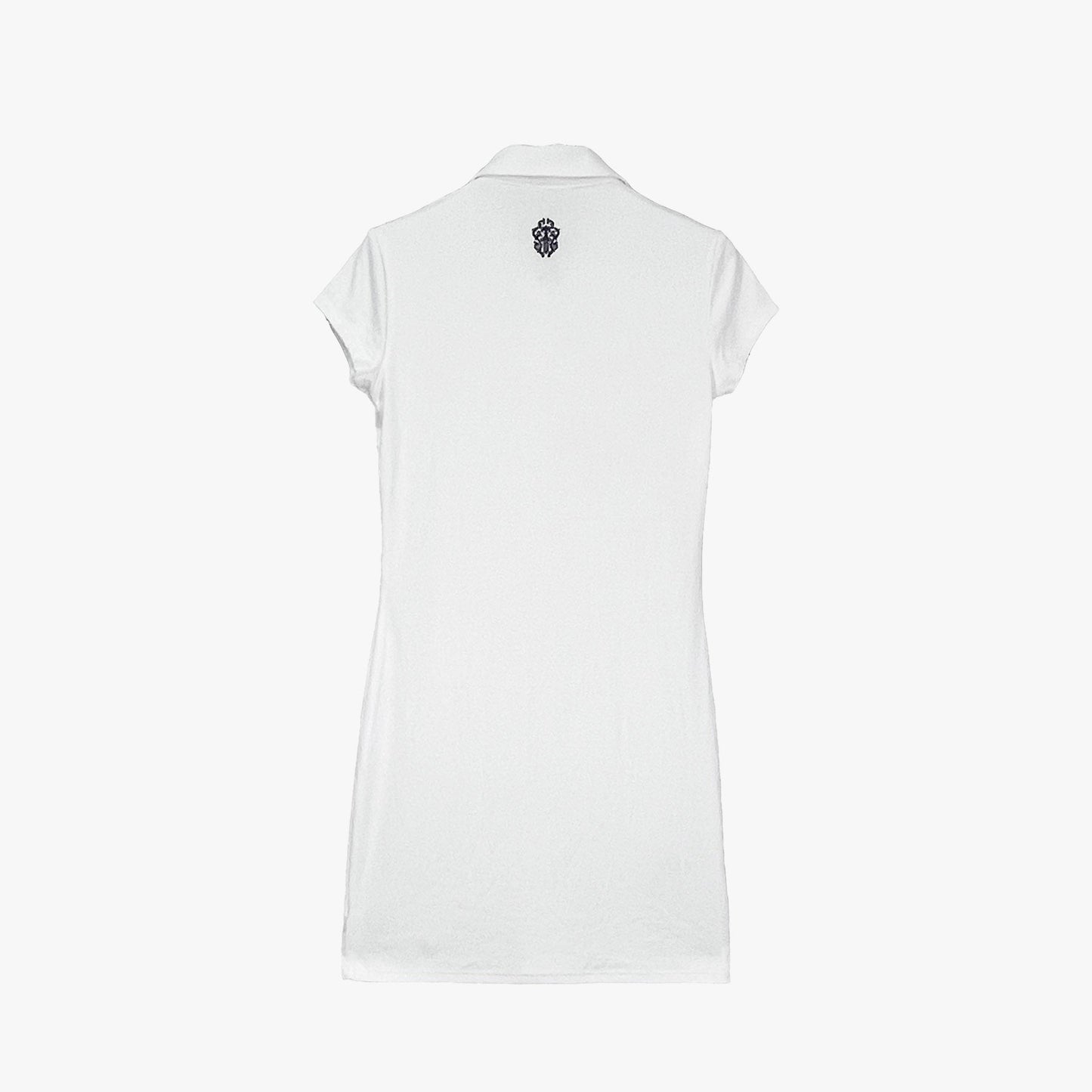 Chrome Hearts White Slim Dress with Silver Buttons - SHENGLI ROAD MARKET
