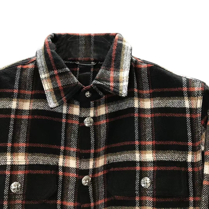 Chrome Hearts Work Dog Plaid Shirt Jacket - SHENGLI ROAD MARKET