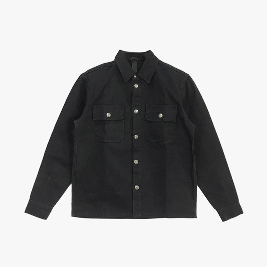 Chrome Hearts Work Dog Shirt Jacket with Silver Buttons - SHENGLI ROAD MARKET