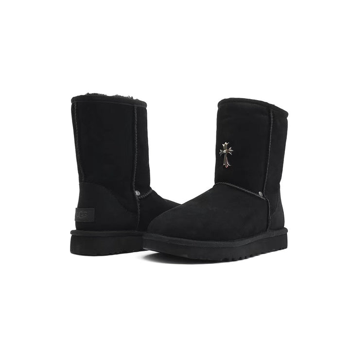 Chrome Hearts x UGG's Cross Leather Snow Boots - SHENGLI ROAD MARKET