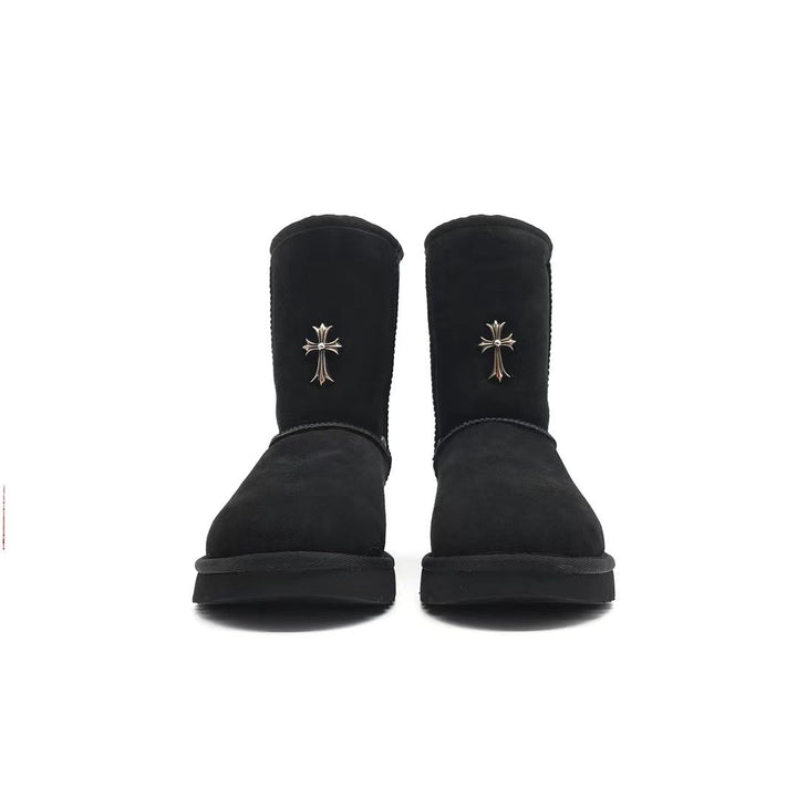 Chrome Hearts x UGG's Cross Leather Snow Boots - SHENGLI ROAD MARKET