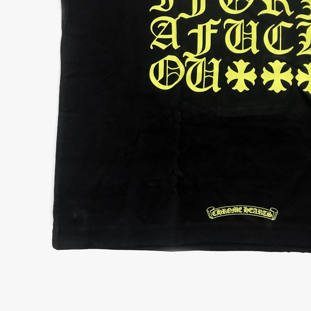 Chrome Hearts Yellow Script Logo Short Sleeve T-Shirt - SHENGLI ROAD MARKET