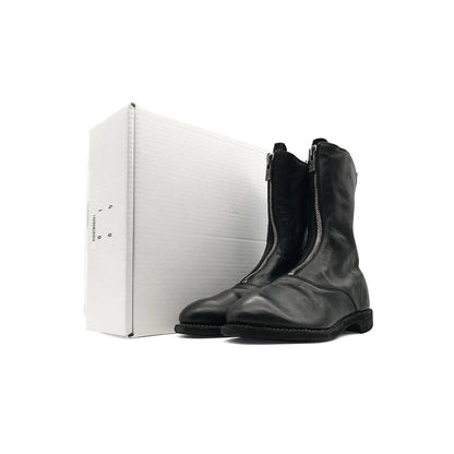 GUIDI 310 Soft Horse Grain Front Zip Women's Leather Boots - SHENGLI ROAD MARKET