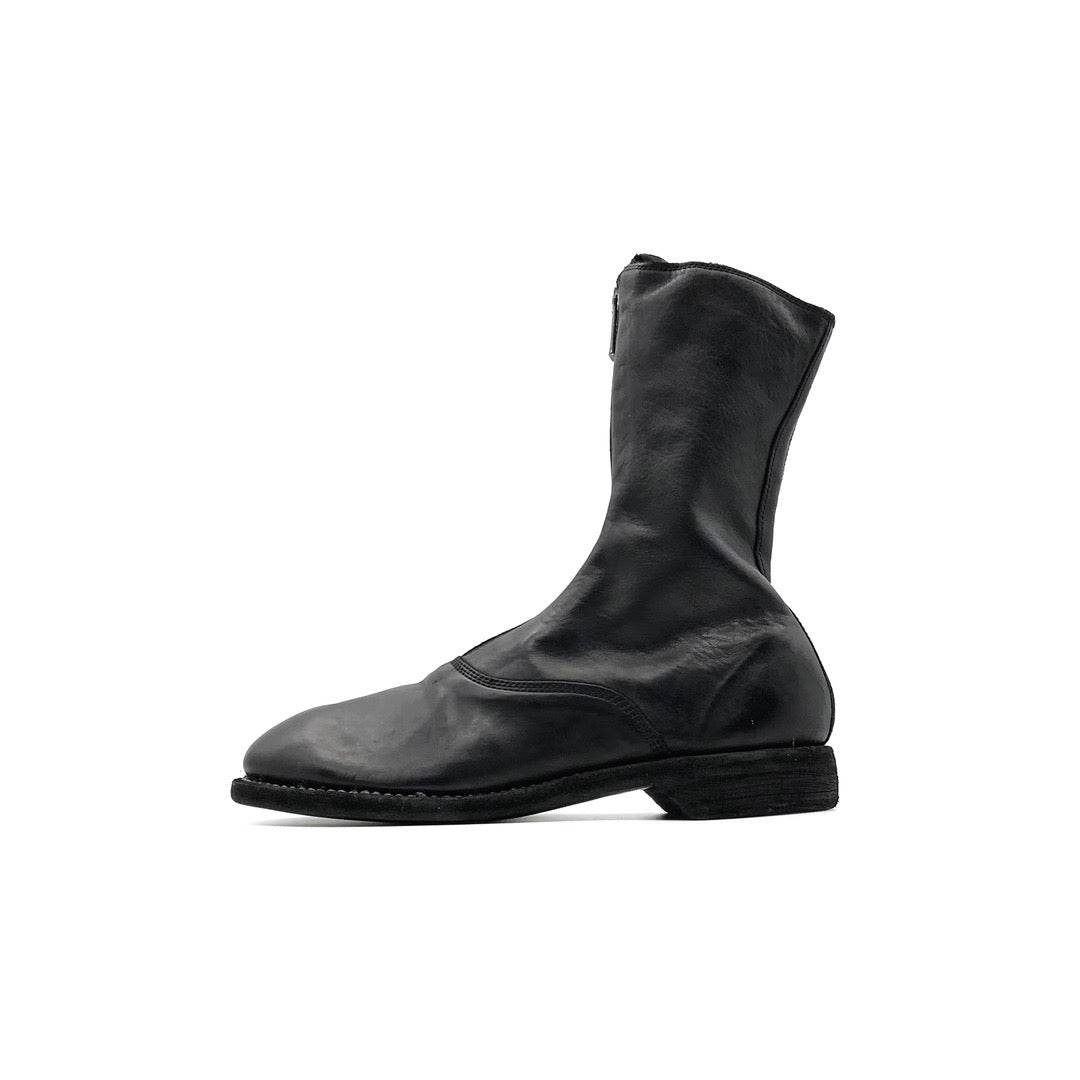 GUIDI 310 Soft Horse Grain Front Zip Women's Leather Boots - SHENGLI ROAD MARKET