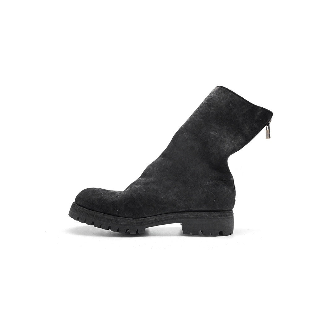 GUIDI 788V ホース リバース バック ジップ レザー ブーツ