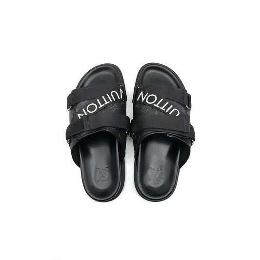 Louis Vuitton Honolulu Black Monogram Sandals - SHENGLI ROAD MARKET