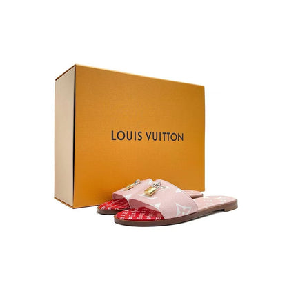 Louis Vuitton Monogram Giant Lock It Flat Sandals - SHENGLI ROAD MARKET
