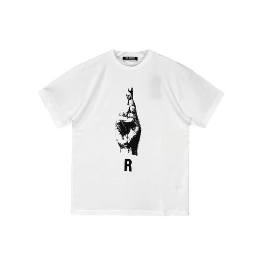 Raf Simons Hand Sign Print T-shirt - SHENGLI ROAD MARKET