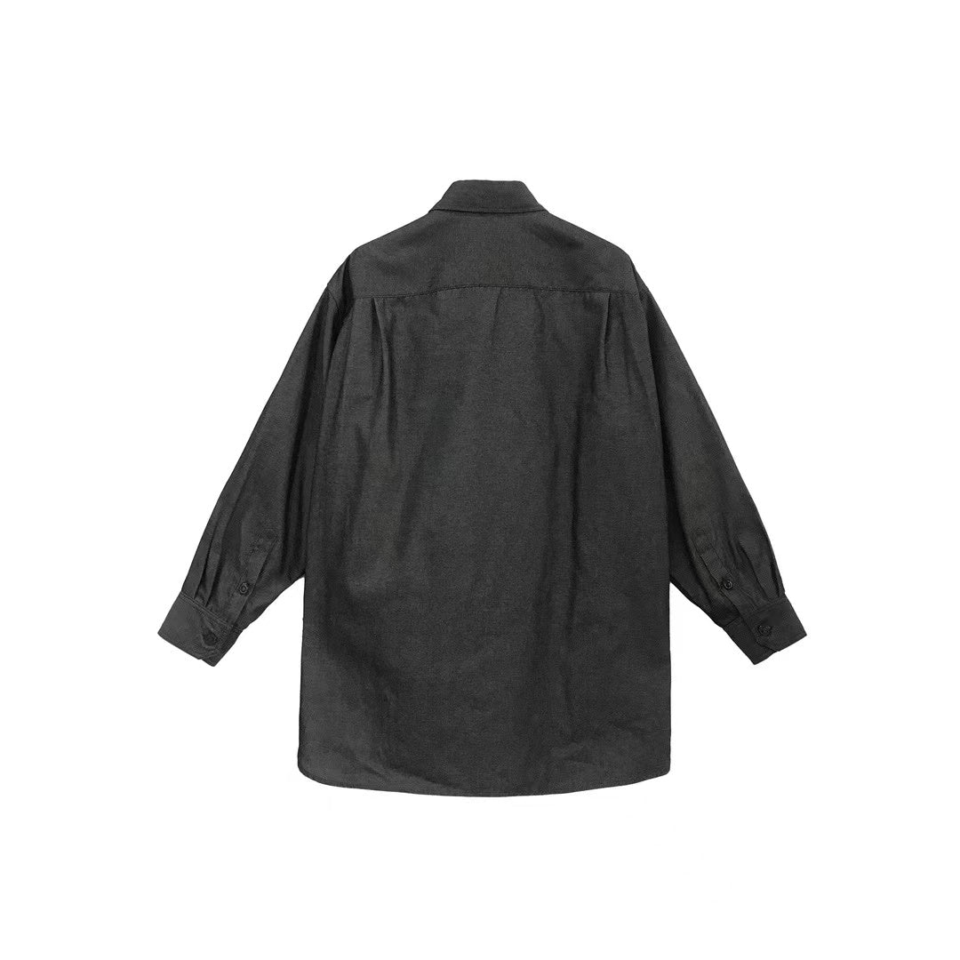 Raf Simons Logo Patch Denim Overshirt - SHENGLI ROAD MARKET