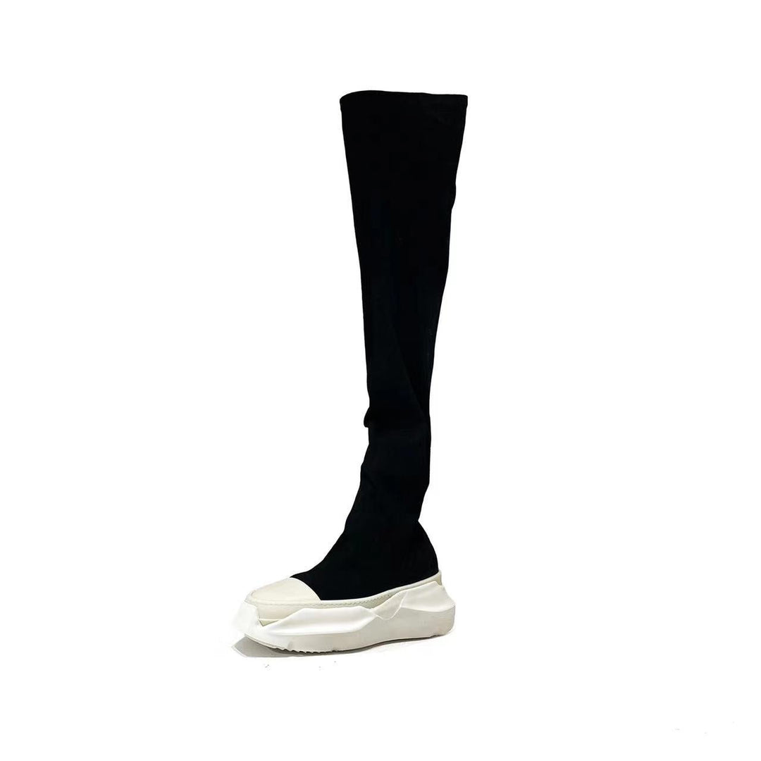 RICK OWENS DRKSHDW Abstract Thigh-High Boots - SHENGLI ROAD MARKET