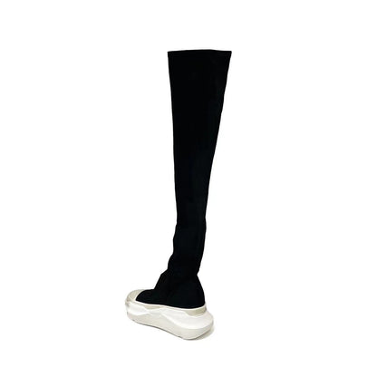 RICK OWENS DRKSHDW Abstract Thigh-High Boots - SHENGLI ROAD MARKET