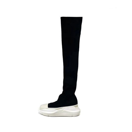 RICK OWENS DRKSHDW Abstract Thigh-High Boots - SHENGLI ROAD MARKET