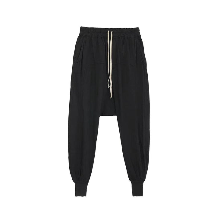 RICK OWENS DRKSHDW Drawstring Drop-Crotch Pants - SHENGLI ROAD MARKET