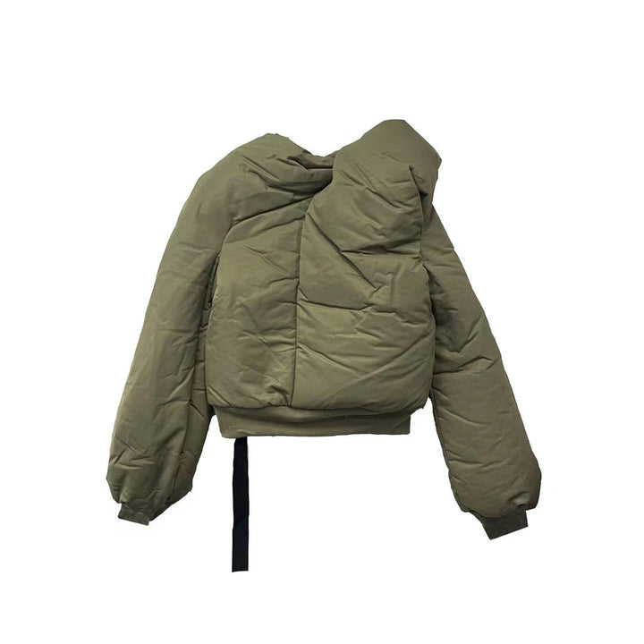 RICK OWENS DRKSHDW Women's Dark Green Doll Down Bomber Jacket - SHENGLI ROAD MARKET