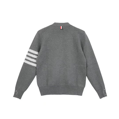 Thom Browne 4-Bar Knitted Cardigan Sweater - SHENGLI ROAD MARKET