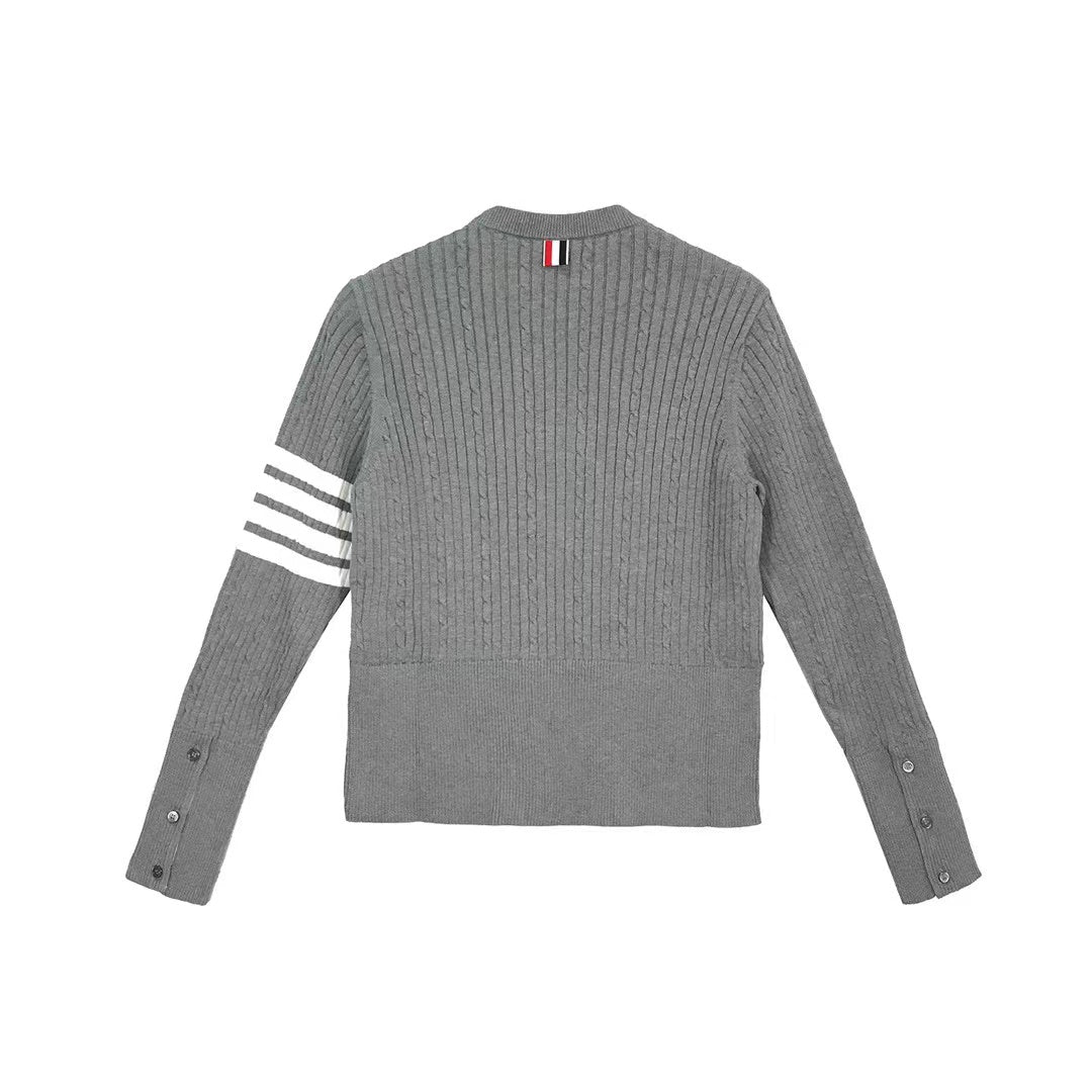 Thom Browne 4-Bar Knitted Sweater - SHENGLI ROAD MARKET