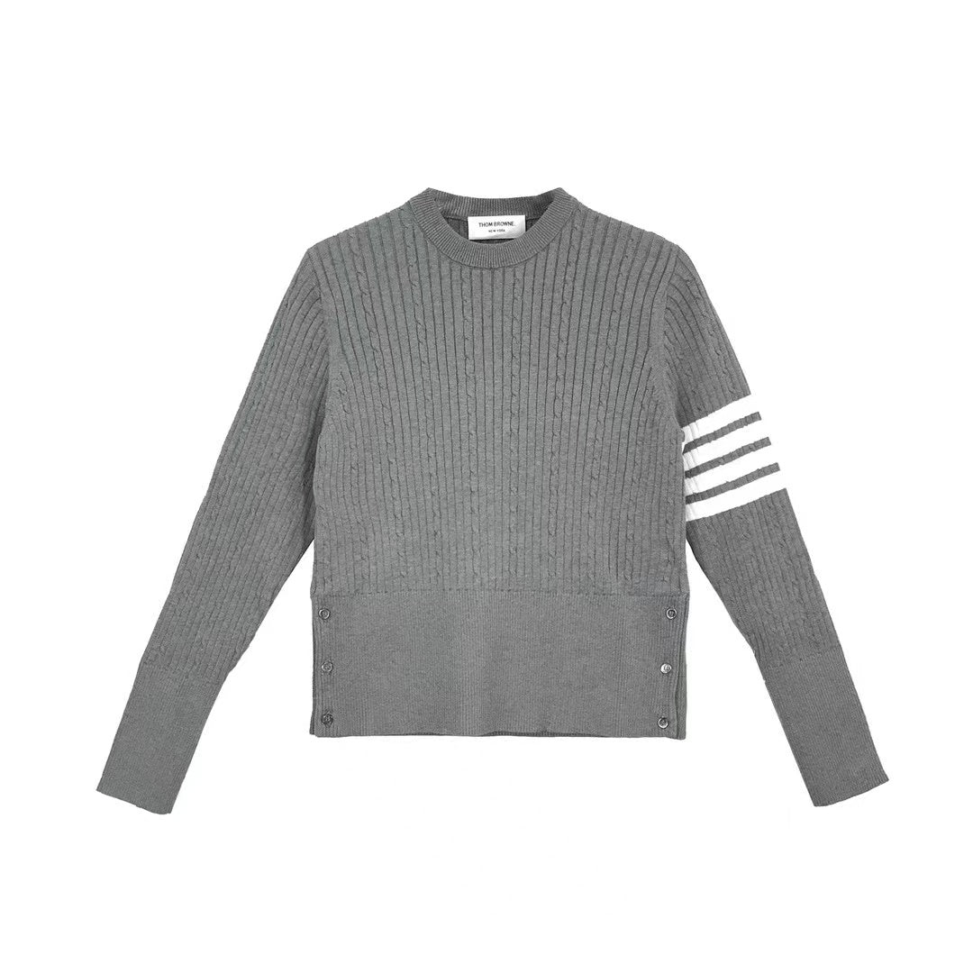 Thom Browne 4-Bar Knitted Sweater - SHENGLI ROAD MARKET