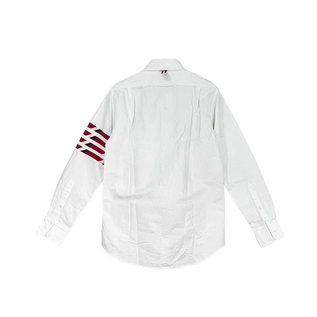 Thom Browne 4-Bar Plain Weave Suiting Shirt - SHENGLI ROAD MARKET