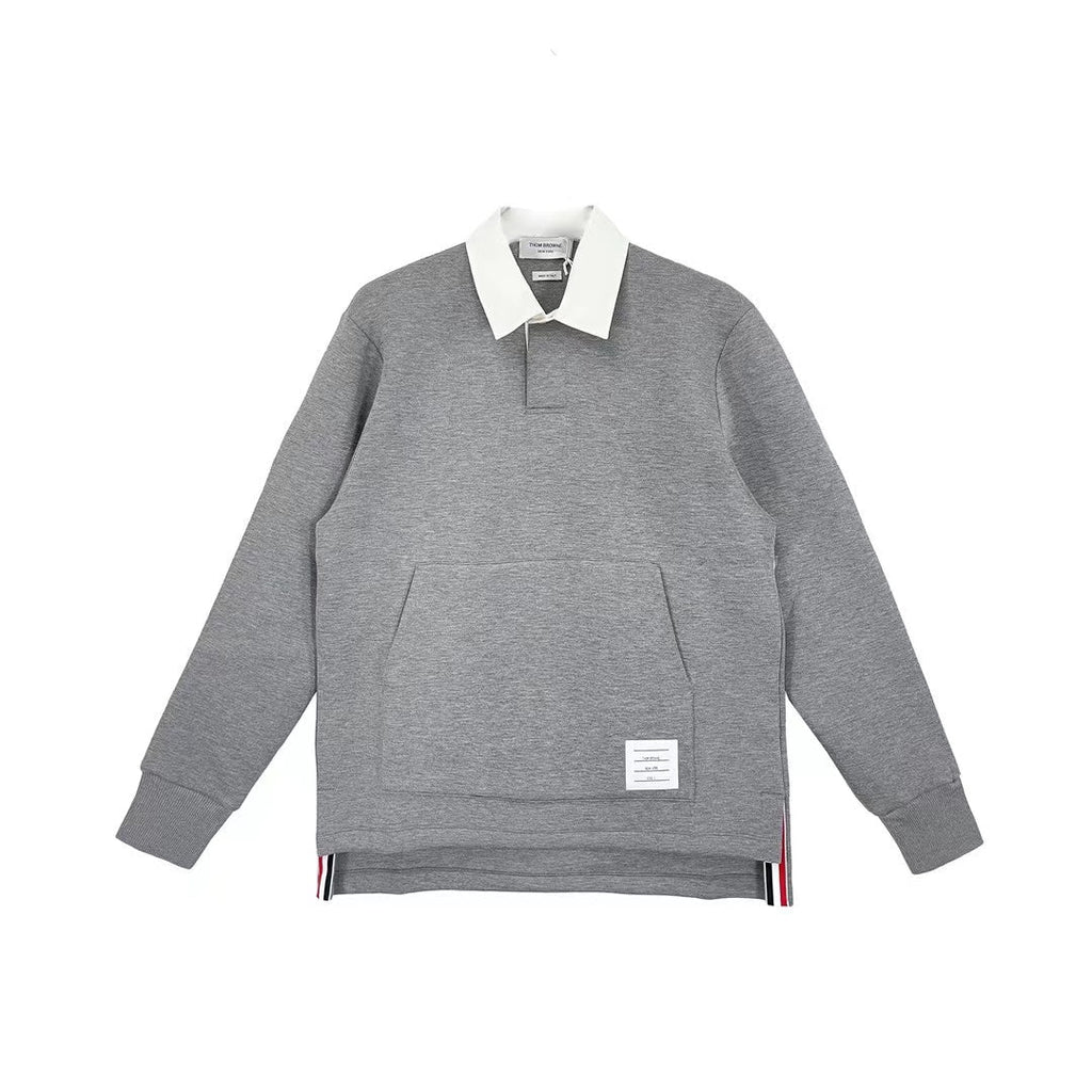 【送料&関税込】Thom Browne Long Sleeve Wool T-shirt Thom Browne Long Sleeve Wool Jersey T-Shirt Medium Grey at