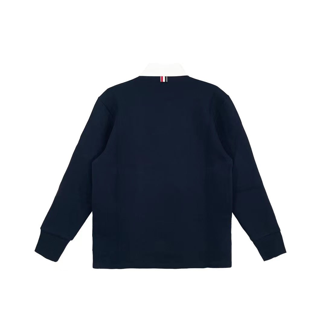 Thom Browne Polo Long Sleeve Sweater - SHENGLI ROAD MARKET