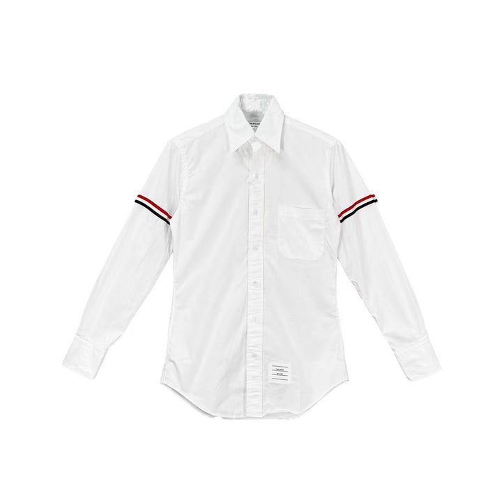 Thom Browne RWB stripe Long Sleeve Shirt - SHENGLI ROAD MARKET