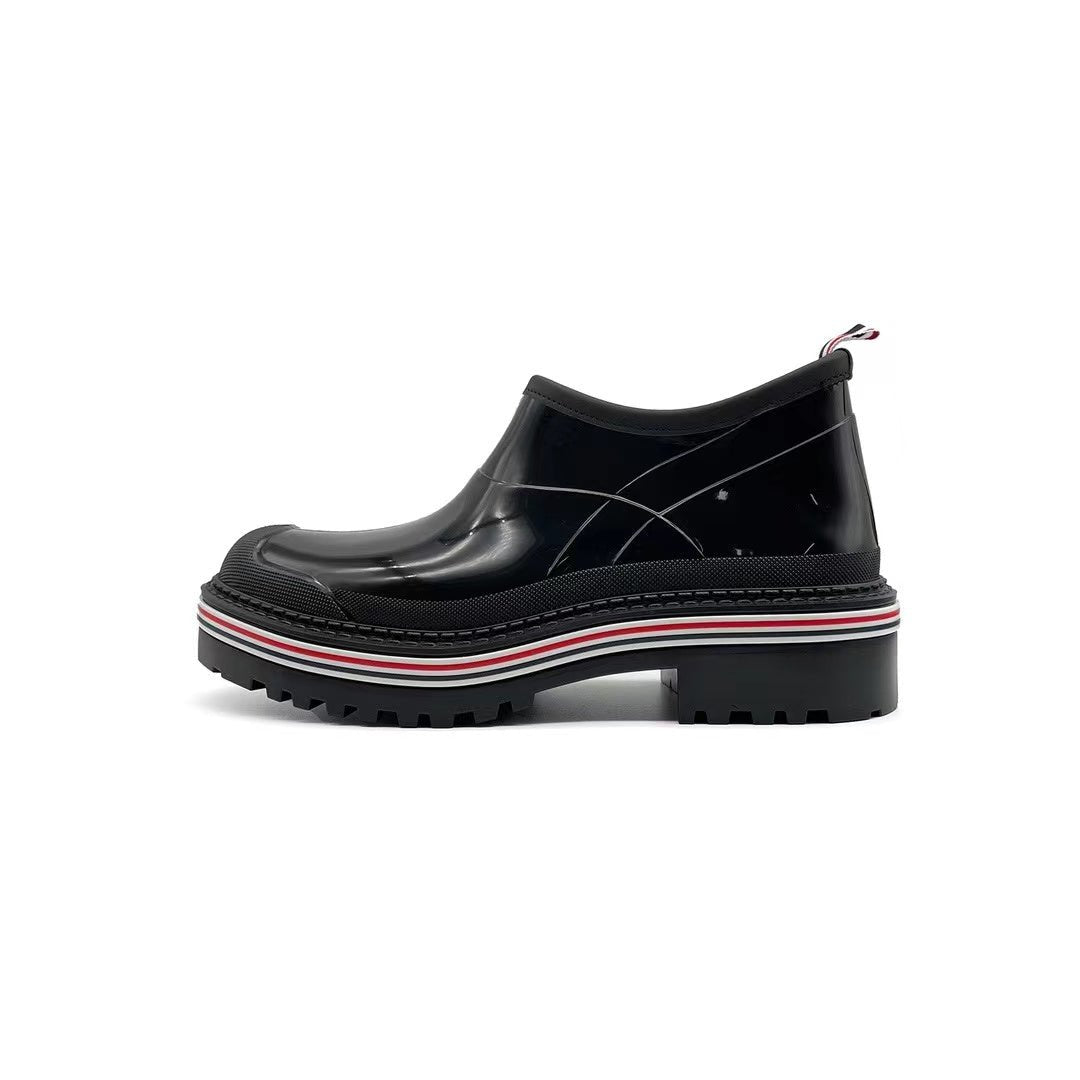 Thom Browne Stripe Trim Ankle Boots - SHENGLI ROAD MARKET