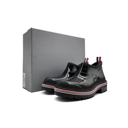 Thom Browne Stripe Trim Ankle Boots - SHENGLI ROAD MARKET
