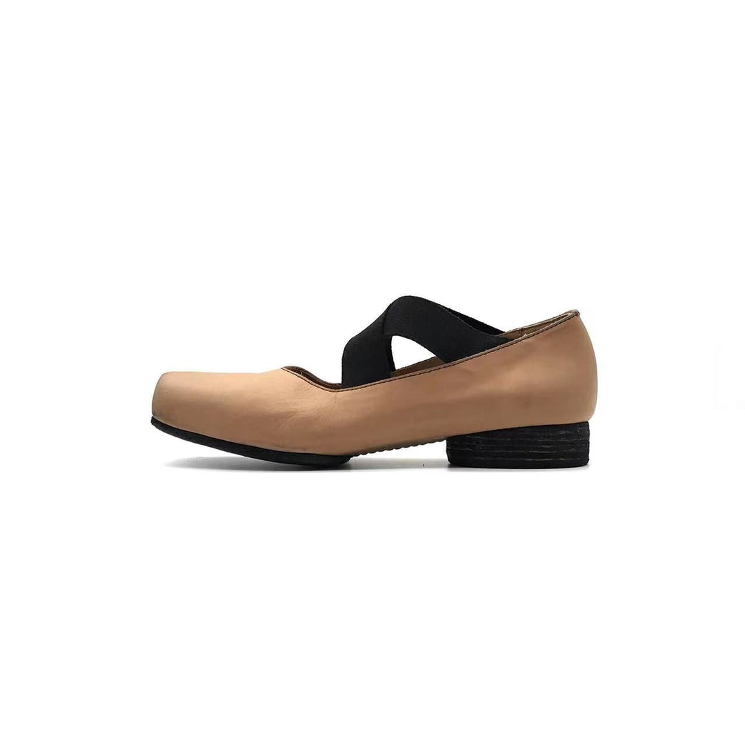 UMA WANG Square Toe Cross Strap Ballerina - SHENGLI ROAD MARKET